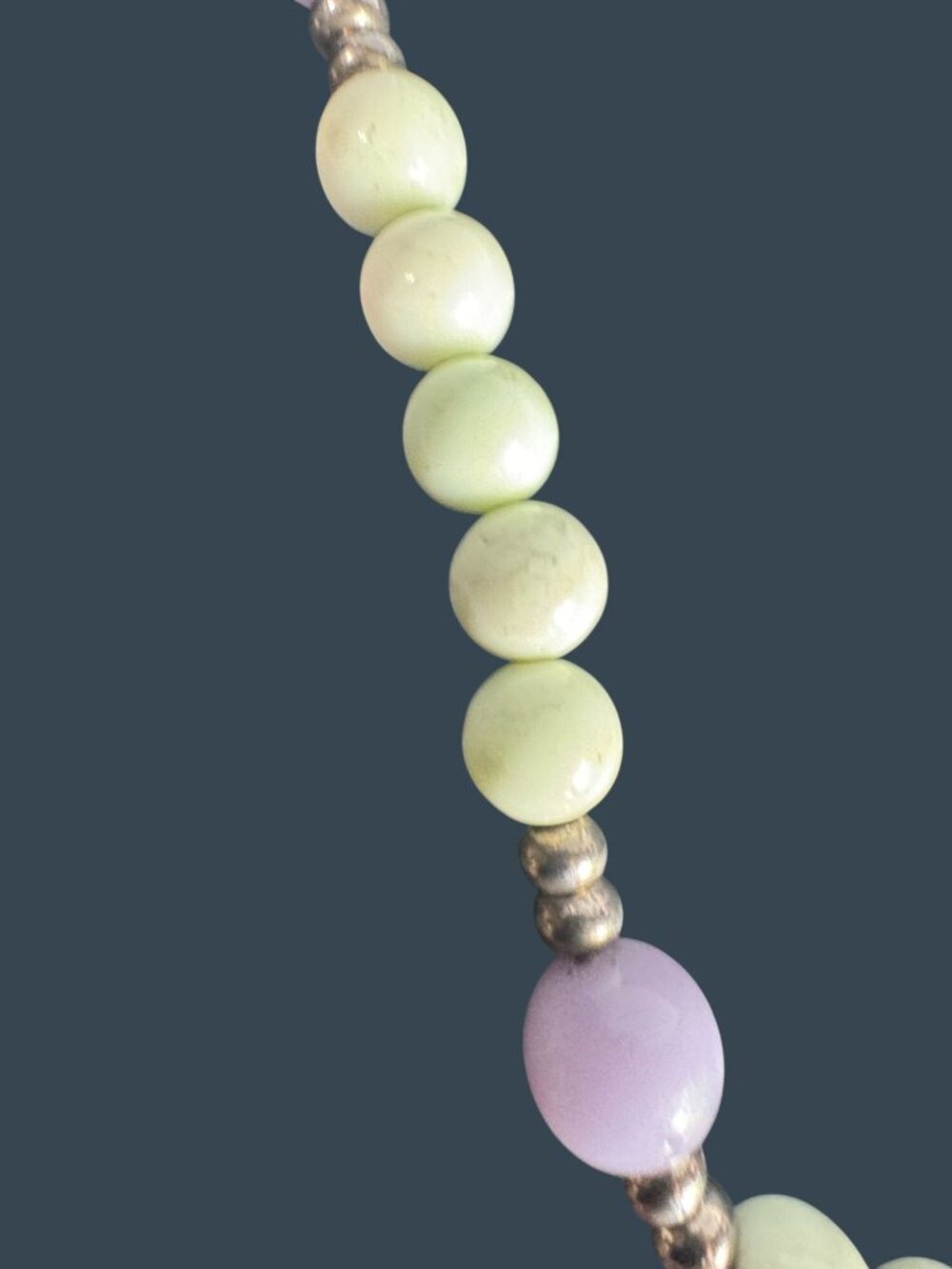Jay King DTR Green Purple Gemstone Bead Necklace 23" 925 Sterling - Picture 7 of 9